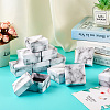 Square Marble Texture Cardboard Jewelry Ring Boxes CON-TAC0009-05A-6