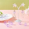 10Pcs Glass Bead Caps for Wind Chimes Making GLAA-BY0001-05G-7