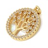 Brass Micro Pave Cubic Zirconia Pendants KK-K298-16G-02-2