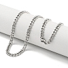 Non-Tarnish 201 Stainless Steel Cuban Link Chain Necklaces for Women and Men NJEW-F322-12P-01-2