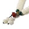 Round Natural White Jade Stretch Bracelets BJEW-B080-34A-2