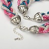 Trendy Braided Iron Chains Jewelry Sets: Matinee Necklaces and Bracelets SJEW-PJS328-1-3