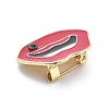 Red Lip Alloy Enamel Pin Brooches JEWB-C037-15G-2