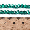 Transparent Electroplate Glass Beads Strands EGLA-Q131-01A-02-4