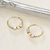 Brass Hoop Earrings EJEW-B117-03-3