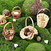 Fingerinspire 8Pcs 4 Style Mini Rattan Bamboo Baskets DJEW-FG0001-18-6