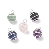 Natural Gemstone Pendants PALLOY-JF01437-1