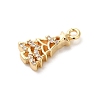 Brass Micro Pave Cubic Zirconia Charms KK-P278-07G-2