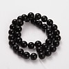 Natural Gemstone Obsidian Round Beads Strands G-O030-14mm-08-1