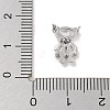 Brass Pave Clear Cubic Zirconia Pendants KK-Z061-18P-02-3