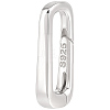 925 Sterling Silver Spring Gate Rings with Double Sided Suede Fabric Silver Polishing Cloth STER-BBC0009-26-8