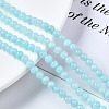 Natural Dyed Yellow Jade Gemstone Bead Strands X-G-R271-4mm-Y04-1