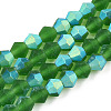 Imitate Austrian Crystal Bicone Frosted Glass Beads Strands LS-EGLA-A039-T3mm-MB25-1
