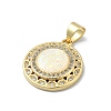 Brass Micro Pave Clear Cubic Zirconia Pendants KK-A221-05G-2