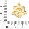 Football Brass Micro Pave Cubic Zirconia Pendants KK-A297-09J-G-3