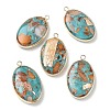 Dyed Synthetic Imperial Jasper Pendants G-D337-03C-G-1