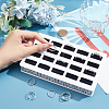 20-Slot Lace Decor Acrylic Ring Organizer Display Stands EDIS-WH0022-13B-3