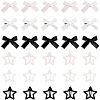 30Pcs 3 Colors Star Iron Enamel Snap Hair Clips OHAR-SP0001-03-1