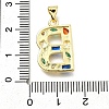 Brass Micro Pave Clear Cubic Zirconia Pendants KK-G521-01G-B-01-3