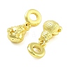 Rack Plating Brass European Dangle Charms KK-NH0001-13G-2