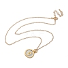 Brass Twelve Constellations Tarot Pendant Necklaces NJEW-Q006-01H-G-2