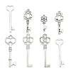 Tibetan Style Alloy Key Pendants TIBEP-X0001-03-AS-1