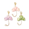 3Pcs Clover Acrylic & Glass Pendant Decorations HJEW-JM02955-1