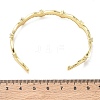 Brass Micro Pave Clear Cubic Zirconia Cuff Bangles for Women BJEW-A172-04G-5