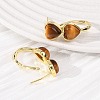 Valentine's Day Heart Natural Tiger Eye Stud Earrings EJEW-T053-01G-11-3