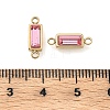 Birthstone 304 Stainless Steel Rhinestone Connector Charms STAS-L022-576G-12-3