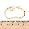 Brass Micro Pave Cubic Zirconia Cuff Open Rings RJEW-C158-03G-5