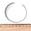 304 Stainless Steel Open Cuff Bangles for Women BJEW-Z086-02P-5