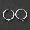 201 Stainless Steel Huggie Hoop Earring Findings STAS-P283-01M-S-1