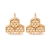 Brass Stud Earrings EJEW-D288-10G-2