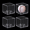 Square Actylic Baseball Display Box ODIS-WH0002-78-6