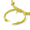 Adjustable Braided Waxed Cotton Macrame Pouch Bracelet Making BJEW-JB09698-04-4