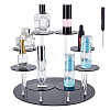 8-Tier Flat Round Acrylic Minifigures Organizer Display Risers ODIS-WH0058-02-1