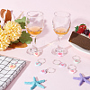 18Pcs 18 Styles Opaque Resin Wine Glass Charms AJEW-AB00086-5