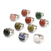Adjustable Natural & Synthetic Gemstone Finger Rings RJEW-F075-01-2
