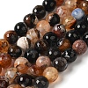 Dyed & Heated Natural Fire Crackle Agate Beads Strands G-P539-B01-08-1