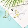 Butterfly Glass Beads Dangle Earrings for Girl Women EJEW-JE04658-02-2