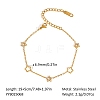 304 Stainless Steel Micro Pave Clear Cubic Zirconia Link Chain Bracelets for Women XX6576-15-1