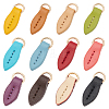 WADORN 11pcs 11 colors Leather Zipper Pull Tabs DIY-WR0002-25-1