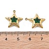 304 Stainless Steel Micro Pave Cubic Zirconia Pendants STAS-Z121-44G-2