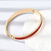 304 Stainless Steel Enamel Hinged Cuff Bangles for Women SA-CBAC920-07G-2