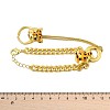 Brass Micro Pave Cubic Zirconia Mittens Bracelets BJEW-C085-01G-5