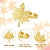 Maple Leaf Alloy Napkin Rings AJEW-WH0314-77G-4