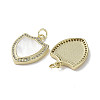 Brass Micro Pave Cubic Zirconia Pendants KK-G485-23A-G-2