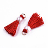 Polycotton(Polyester Cotton) Tassel Pendant Decorations FIND-T052-13I-2