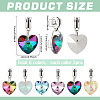 30Pcs 6 Colors Electroplated Glass European Dangle Charms PALLOY-PH01830-2